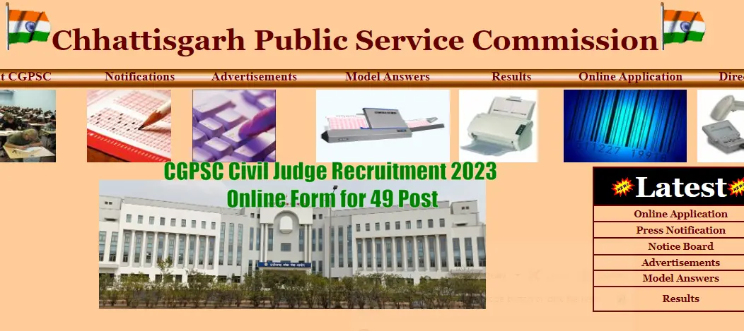 CGPSC Civil Judge Recruitment 2023 Online Form for 49 Post