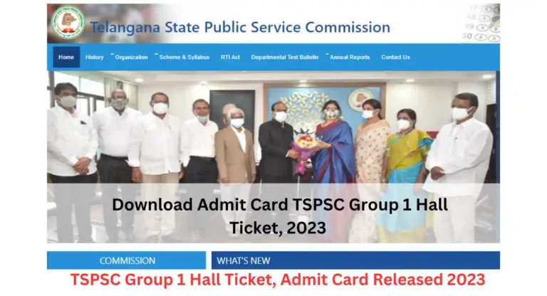 TSPSC Group 1 Hall Ticket, Admit Card Released 2023 @tspsc.gov.in